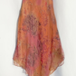 Retro Orange Print Floral A Line Spaghetti Strap Chiffon Homecoming Dress Outfits SH3609