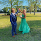 Simple Halter Green A Line Prom Dress Party Dress SH1193