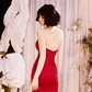 Cute Burgundy Sheath Sweetheart Neck Satin Short Outfit Party Dress Homecoming Dress Birthday Dress SH3524