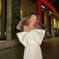 Cute A Line Strapless Bow White Satin Short Homecoming Dress Birthday Dress SH2509