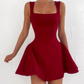 Black A-Line Mini Homecoming Dress Birthday Party Dress SH1442