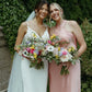 Halter Pink Back Bow Sheath Bridesmaid Dress SH6562