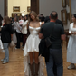 Stunning A Line Strap White Satin Long Sweep Prom Dress SH4618