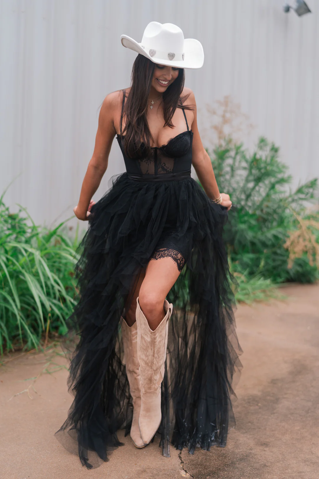 Sexy A Line Spaghetti Strap Corset Ruffle Lace Long Prom Dress Evening Dress with Slit SH2017