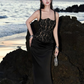 Sexy Mermaid Spaghetti Strap Lace Satin Long Prom Dress Evening Dress SH4668