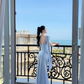 Pretty Blue Sheath Spaghetti Strap Satin Long Prom Dress Evening Dress SH8791