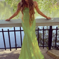 Chic Spaghetti Straps Sequin Mermaid Long Prom Dress SH1536