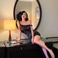 Black Sexy Sheath Off the Shoulder Lace Mini Homecoming Dress Cocktail Dress SH4349