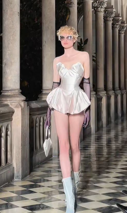 Unique A Line Sweetheart Neck White Satin Short Homecoming Dress Cocktail Dress SH3239