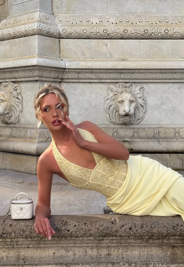 Glamour Yellow Mermaid Halter Sequin Satin Backless Long Prom Dress Party Dress SH6423