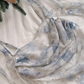 Gentle A Line Straps Blue Print Flower Chiffon Short Homecoming Dress Cocktail Dress SH3054