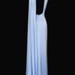 Romantic Sheath Strapless Blue Satin Open Back Long Prom Dress Graduation Prom Dress SH2489
