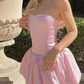 Pink Strapless Short Prom Dress Cute Homecoming Dress  SH1434
