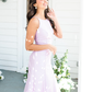 Elegant Lilac A Line Round Neck Satin Long Bridesmaid Dress Prom Dress SH6313