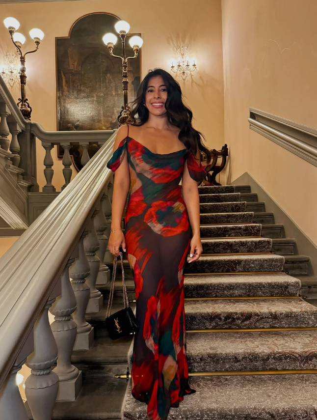 Sexy Print Floral Mermaid Spaghetti Strap Chiffon Date Dress Prom Dress Evening Dress Outfits SH3886