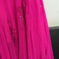 Vintage Charming Hot Pink Beaded Chiffon Long Prom Dress Party Dress SH4884