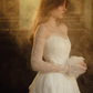 Elegant White A Line Long Sleeve Lace Long Train Prom Dress Evening Dress SH6698