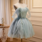 Sweet Light Green Tulle Homecoming Dress SH581