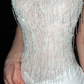 Shiny Mermaid Sweetheart Neck Beaded White Lace Satin Long Wedding Dress SH5871