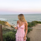 Simple Pink A Line Spaghetti Strap Layered Chiffon Open Back Date Dress Outfits SH3883