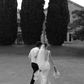 Backless Simple A Line White Satin Long Sweep Wedding Dress SH5216