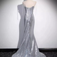 Elegant Silver Sequin Mermiad Prom Dress Long Evening Dress SH1037