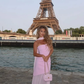 Elegant Pink Mermaid Strapless Chiffon Satin Long Prom Dress Wedding Guest Dress SH4808