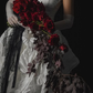 Unique A Line Strapless Corset White Satin Wedding Dress SH4527