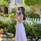 Light Pink A Line Spaghetti Strap Corset Satin Prom Dress Vacation Dress SH6255