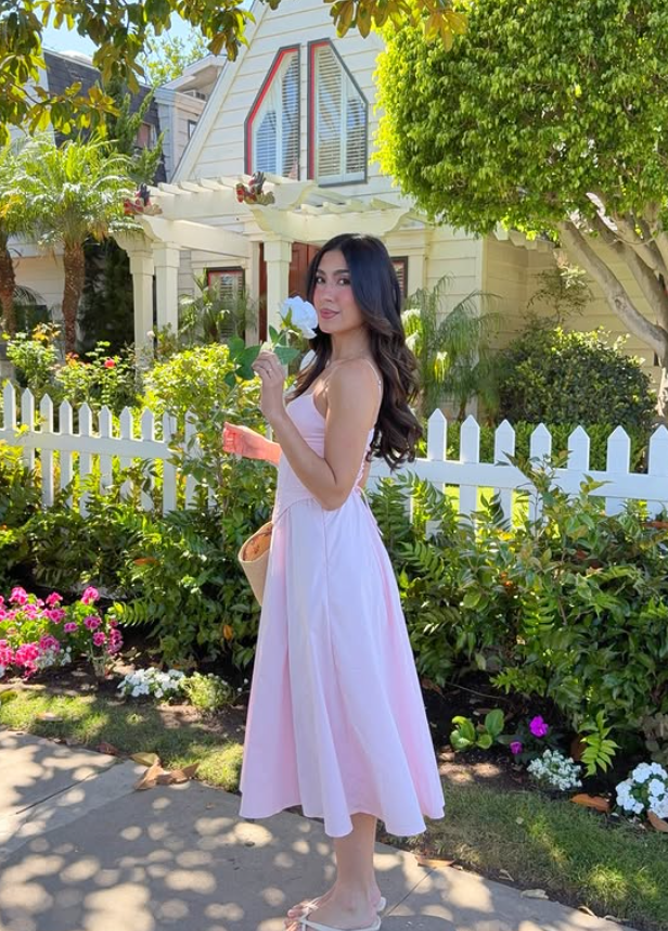 Light Pink A Line Spaghetti Strap Corset Satin Prom Dress Vacation Dress SH6255
