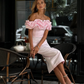 Gentle Sheath Off the Shoulder Pink Satin Long Prom Dress Cocktail Dress Birthday Dress SH3548