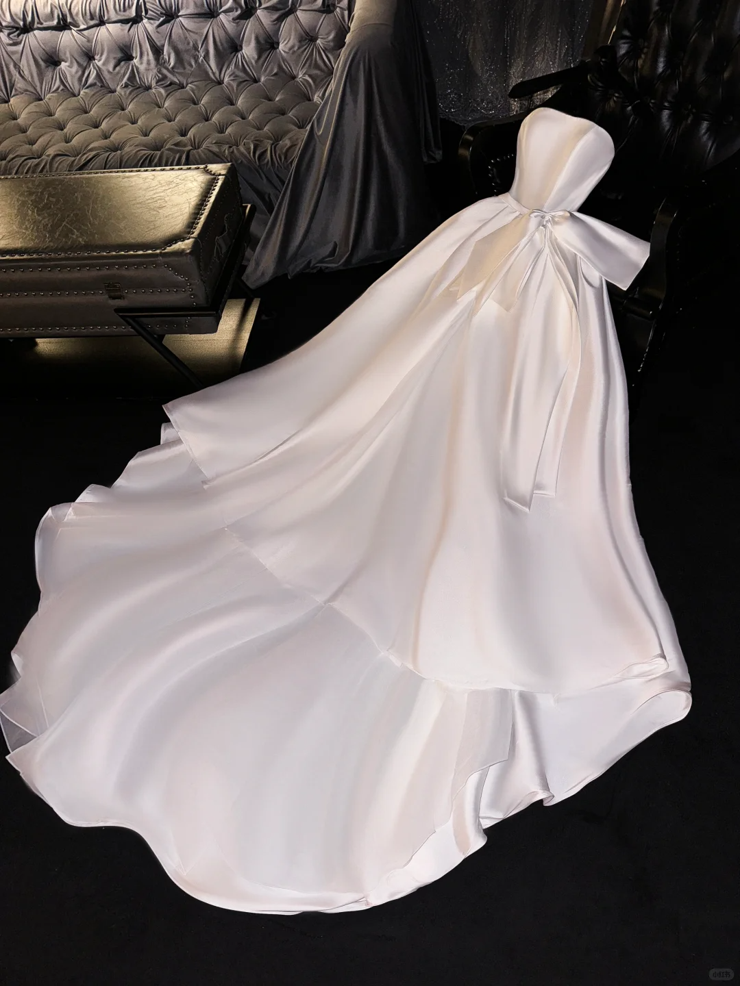 Simple A Line Off the Shoulder White Satin Long Party Dress Birthday D