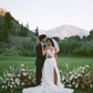 Simple Ball Gown Sweetheart Neck White Organza Slit Wedding Dress SH6986
