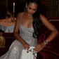 Shiny Sheath Straps Rhinestone Tulle Open Back Prom Dress Evening Dress SH2124