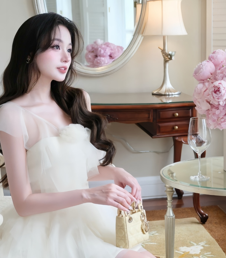 Romantic White A Line V Neck Layered Tulle Short Homecoming Dress Cocktail Dress SH3301