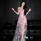 Romantic Pink 3D Floral A Line Sweetheart Neck Tulle Date Dress Evening Dress Homecoming Dress SH3441