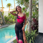 Sexy Sheath Spaghetti Straps Ruffles Chiffon Prom Dress Evening Dress SH1889