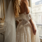 Stunning Ball Gown Off the Shoulder Corset Lace Long Train Wedding Dress SH6991