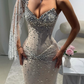 Shiny Sheath Exquisite Rhinestone Tulle Long Prom Dress Evening Dress SH4624
