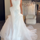 Unique Mermaid Strapless Chiffon Long Sweep Wedding Dress SH2287