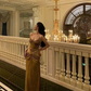 French Gold Velvet Slip Mermaid Prom Dress Long Evening Dress SH1429