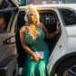Gorgeous Mermaid V Neck Green Beaded Satin Long Sweep Prom Dress Evening Dress SH2175