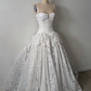 Vintage Unique A Line Straps White Lace Long Wedding Dress SH5403