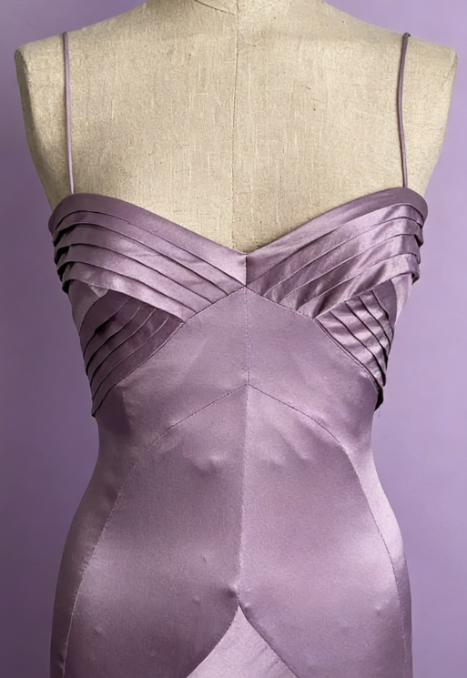 Vintage Simple A Line Spaghetti Strap Purple Satin Long Prom Dress SH5137