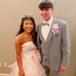 Unique A Line Strapless Tiered Chiffon Long Prom Dress Evening Dress SH2305