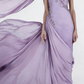Light Pink Sheath One Shoulder Pleated Beaded Chiffon Prom Dress Wedding Guest Dress SH4699