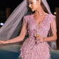 Dazzling Pink Sheath V Neck Sequin Beaded Feather Short Prom Dress Homecoming Dress SH6377