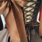 Brown A Line Straps Satin Short Homecoming Dress Outfits SH4834