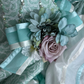 Vintage Blue Rose Print Ball Gown Exquisite Beaded Tulle Prom Dress Sweet 16 Dress SH5988