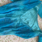Vintage Blue Ombre Beaded Chiffon Short Prom Dress Homecoming Dress SH7418